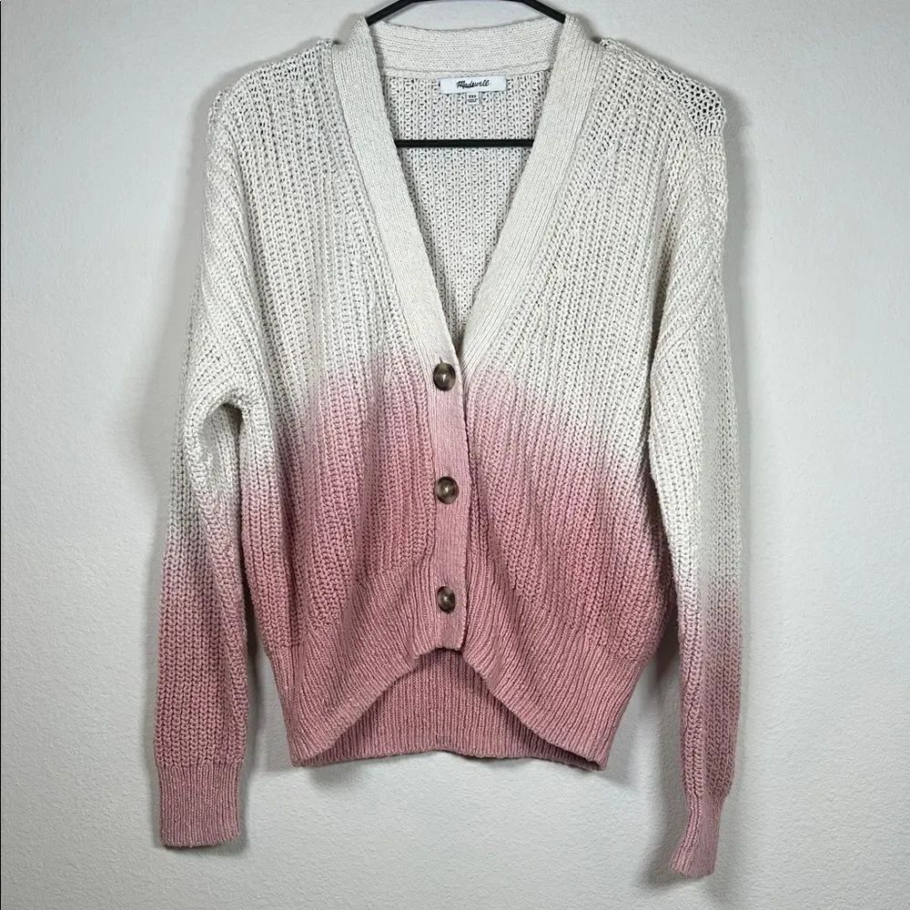 Madewell Dip-Dye Courtland Cardigan Sweater